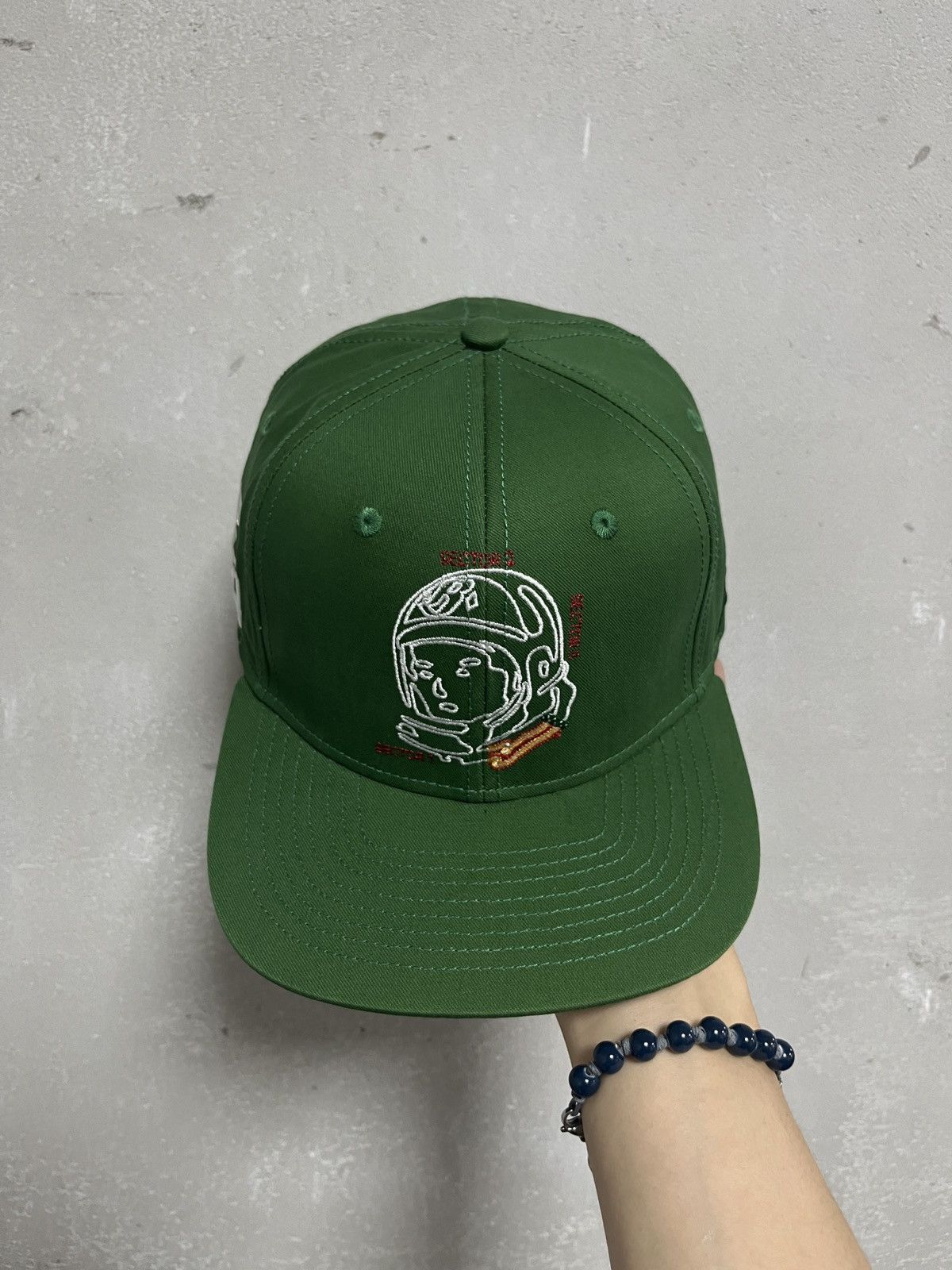 Billionaire Boys Club × Pharrell Billionaire Boys Club BBC Green Helmet Track Snapback Hats Size ONE SIZE - 2 Thumbnail