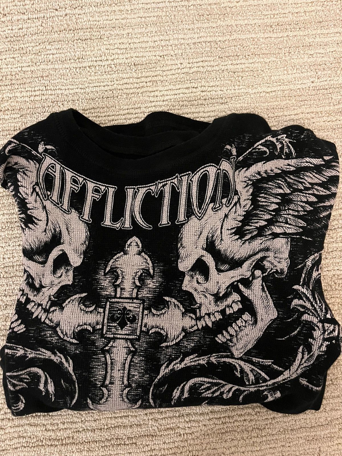 Affliction long sleeve skull shirt Size US S / EU 44-46 / 1 - 1 Thumbnail
