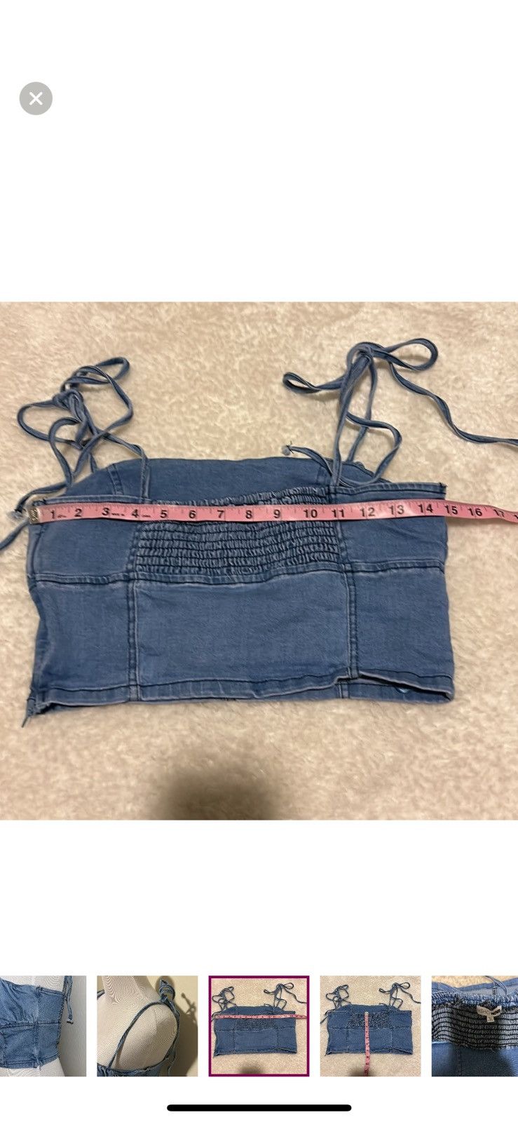 Fashion Nova Fashion nova medium chambray crop top Size M / US 6-8 / IT 42-44 - 3 Thumbnail
