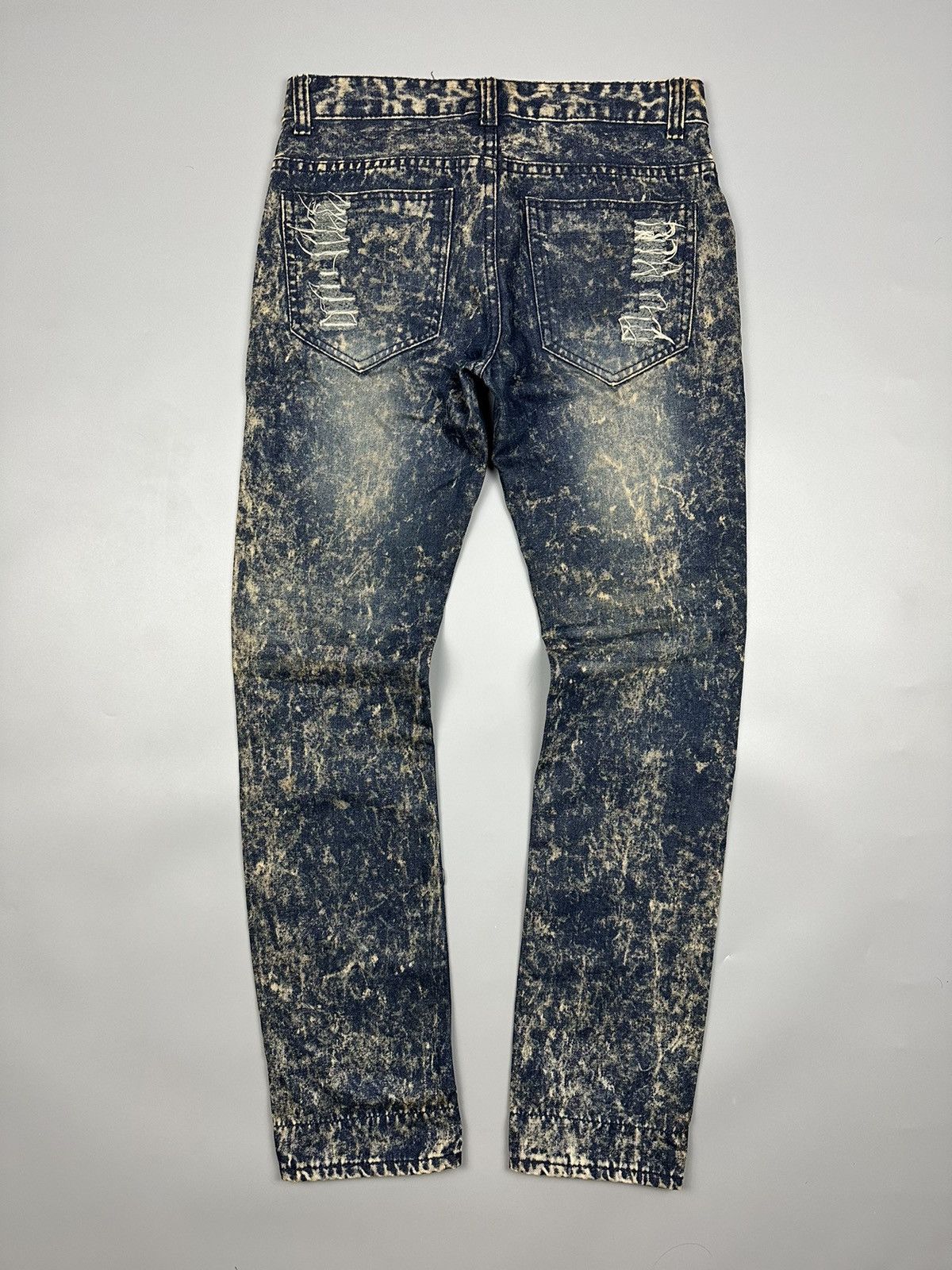 If Six Was Nine × Le Grande Bleu (L.G.B.) Nice Design Distressed Japanese Eevee Acid Washed Jeans Size US 32 / EU 48 - 2 Thumbnail