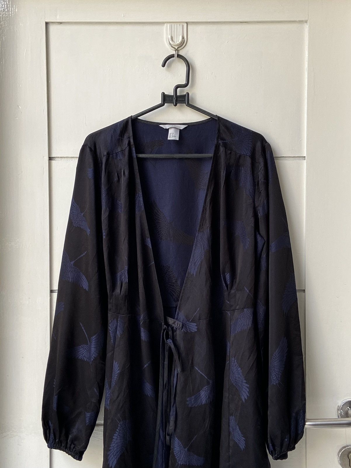 H&M H&M Black Kimono Bird Pattern Size US XS / EU 42 / 0 - 2 Thumbnail