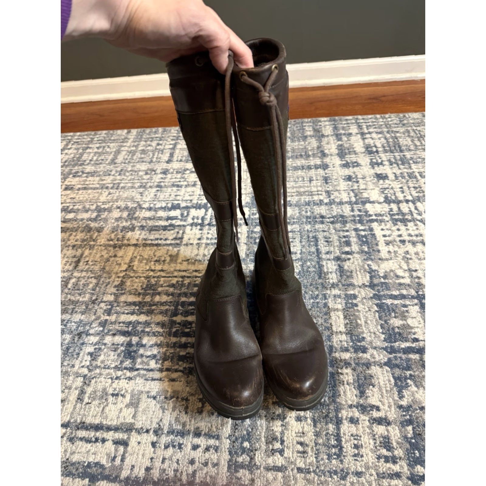 Vintage VINTAGE Dubarry Galway Women’s Boot Knee High Pull On Leather Black UK6 EU39 US8 Ireland" Size US 6 / IT 36 - 5 Thumbnail