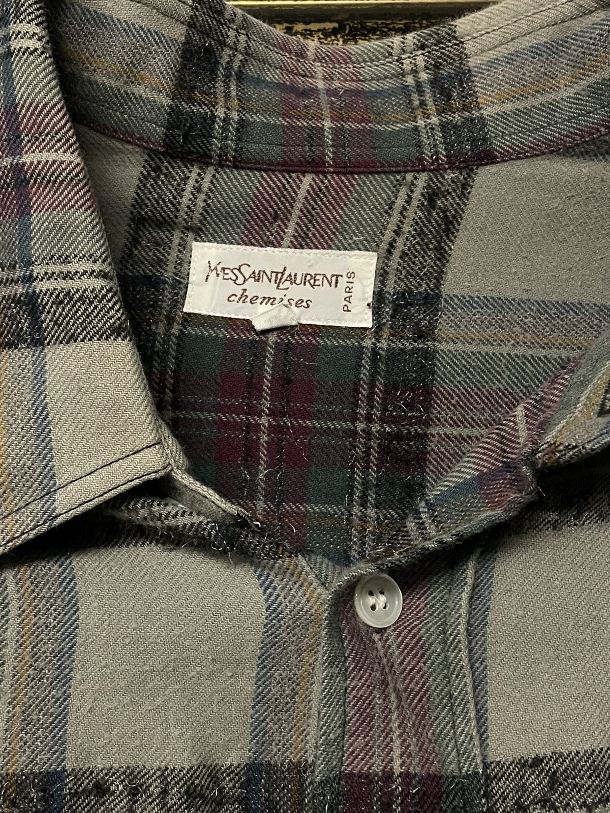 Yves Saint Laurent Vintage Yvessaintlaurent Chemises Vertical Stripe Flannel Size US M / EU 48-50 / 2 - 15 Thumbnail