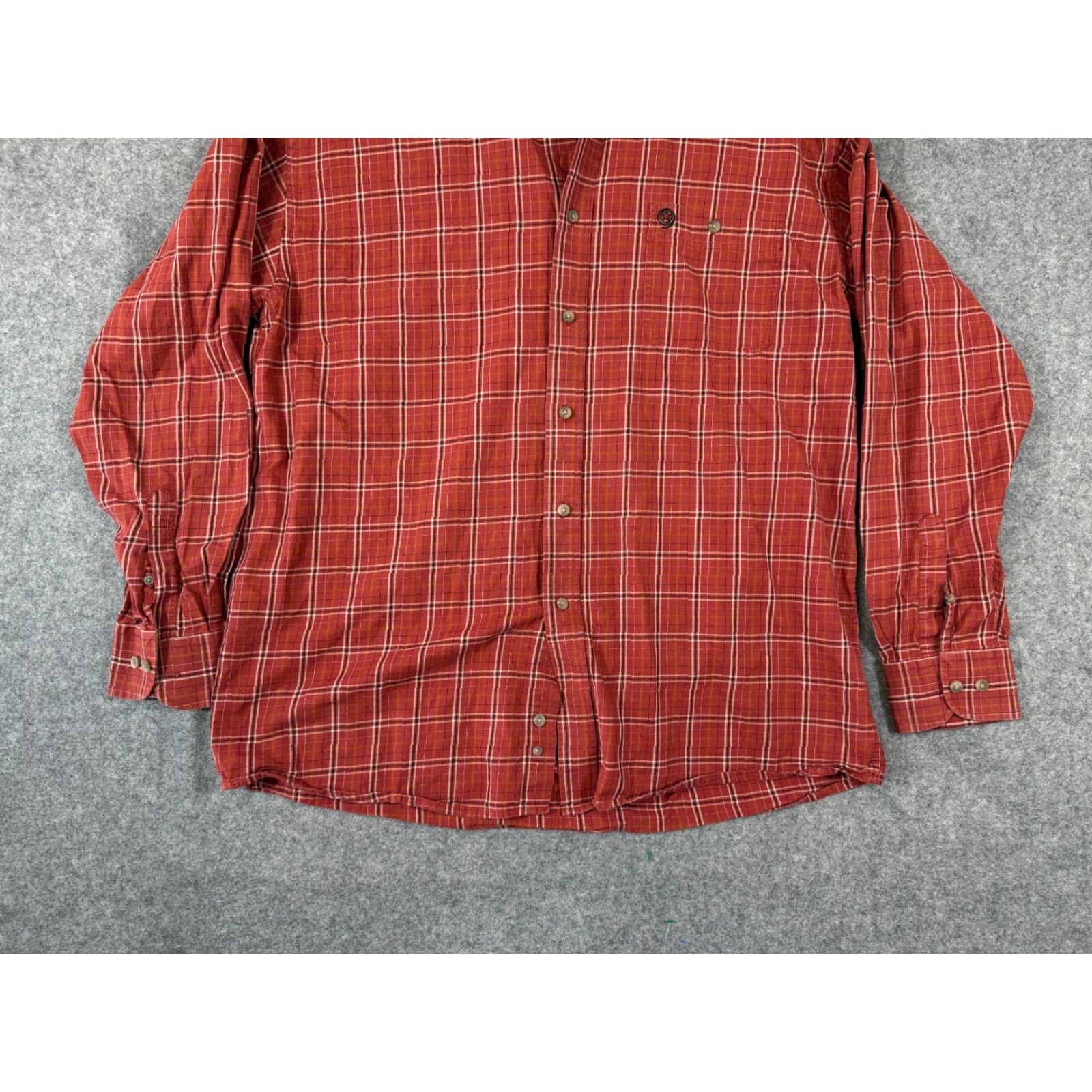 Wrangler Wrangler George Strait Cowboy Cut Button Down Shirt Mens XL Brown Plaid Western Long Sleeve Size US XL / EU 56 / 4 - 4 Thumbnail