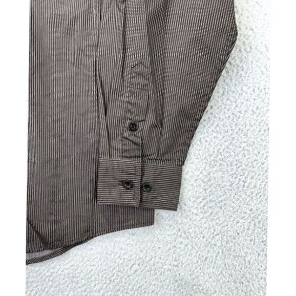 Harley Davidson Harley-Davidson Button-Up Shirt Mens Large Dark Brown Striped Flap Pockets Cotton Polyester Breathable Long Sleeve Vintage? No Size US L / EU 52-54 / 3 - 7 Thumbnail