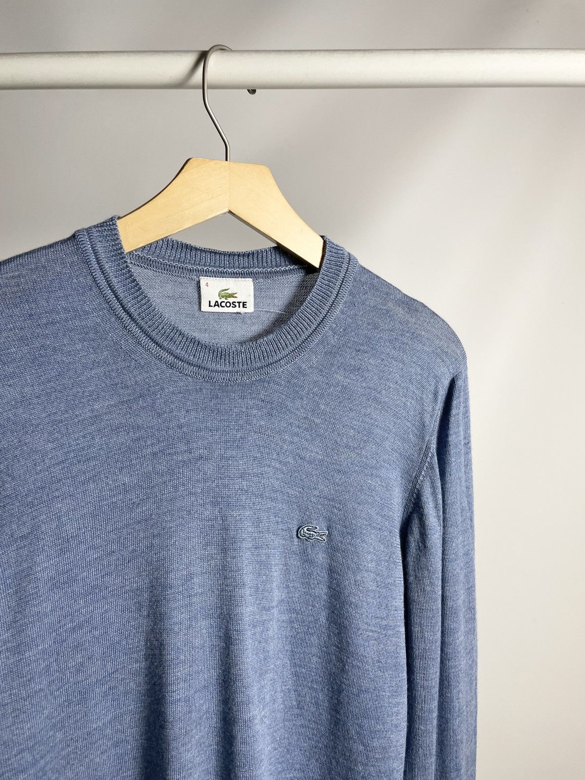 Golf le Fleur × Lacoste × Tyler The Creator VINTAGE 🐊 Lacoste live Blue Logo Knitted light Golf sweater Size US L / EU 52-54 / 3 - 4 Thumbnail