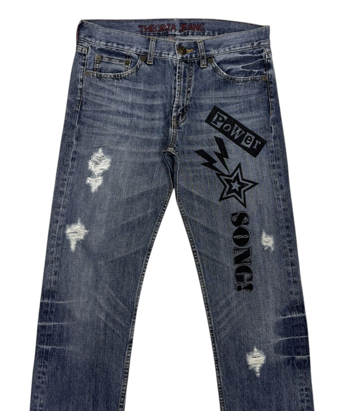 Japanese Brand × Theory 💥Vintage Y2K Punk Jeans Slim Bootcut Flare Theoria Jeans Size US 33 - 5 Thumbnail