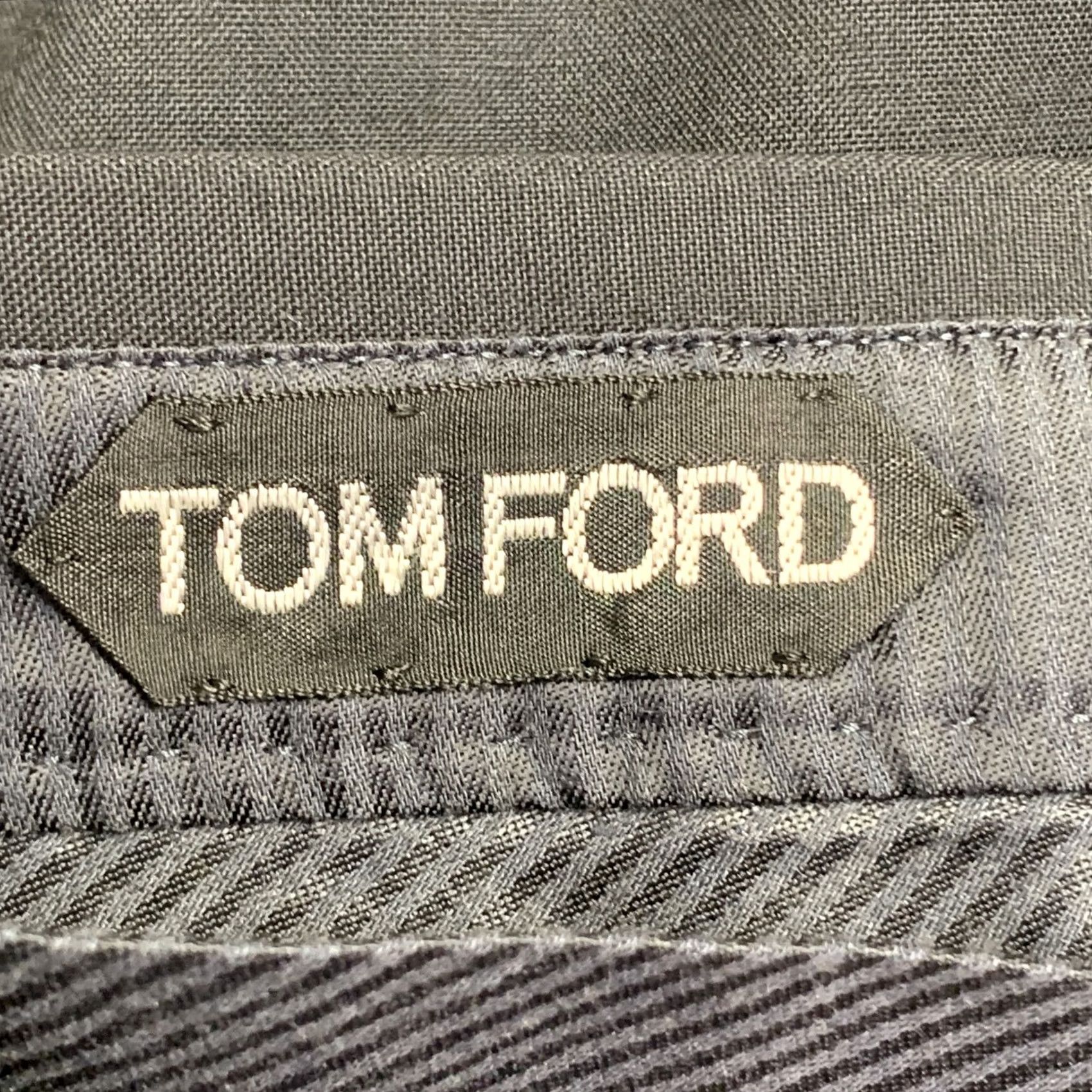 Tom Ford TOM FORD Dress Pants Navy Wool Flat Front Side Tabs Zip Fly 36 Mens Italy Inseam 32 Size US 36 / EU 52 - 4 Thumbnail