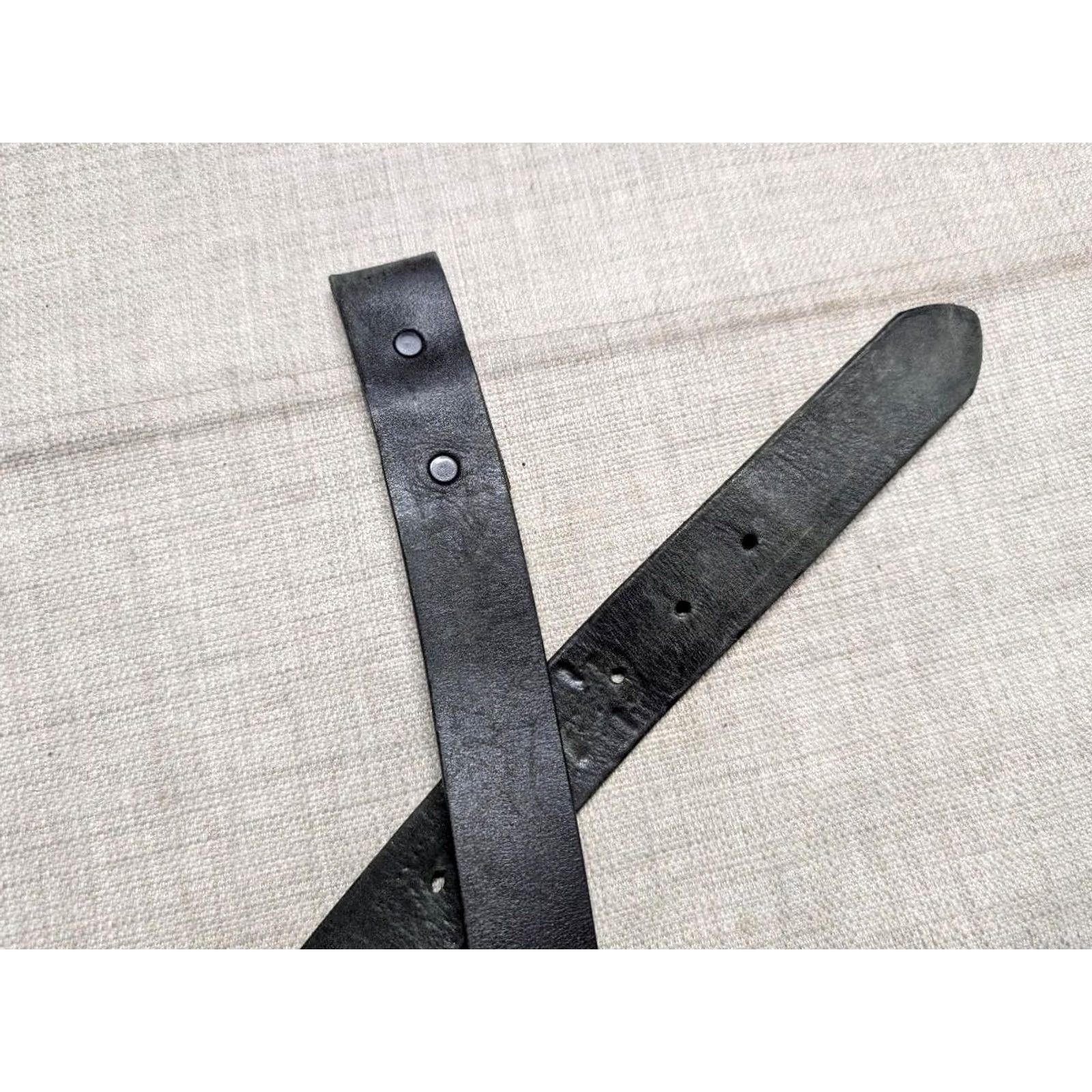 Harley Davidson VINTAGE Harley-Davidson belt Western belt Men 38 Black Leather USA buckle spellout western Size 38 - 4 Thumbnail