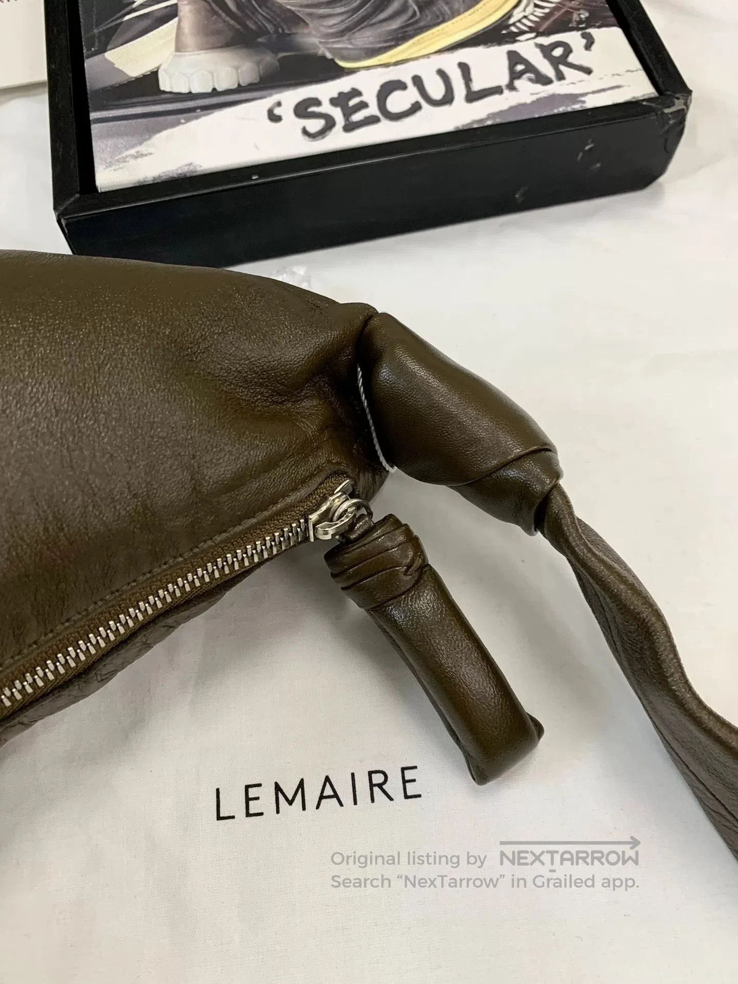 Lemaire Lemaire Medium Croissant Bag Dark Tobacco. Size ONE SIZE - 6 Thumbnail