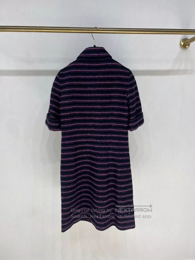 Chanel Chanel 23B new short-sleeved striped dress coat Size XXS / US 00 / IT 34 - 7 Thumbnail
