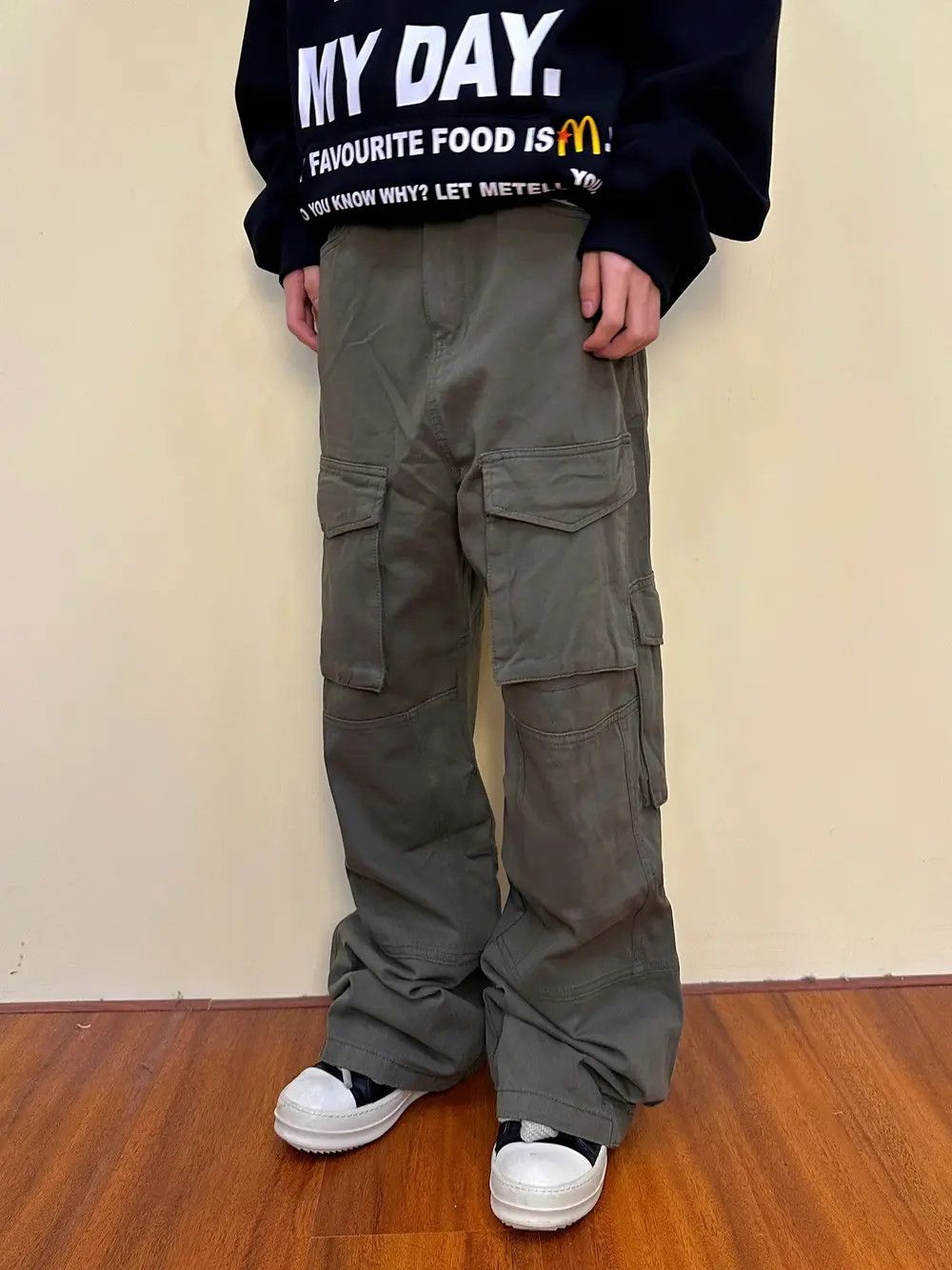 Japanese Brand × Jean Gray Cargo Stacked Pants Size US 34 / EU 50 - 4 Thumbnail