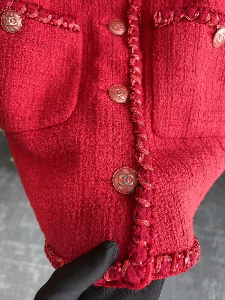 Chanel Chanel 22P red teed braided dress Size XXS / US 00 / IT 34 - 3 Thumbnail