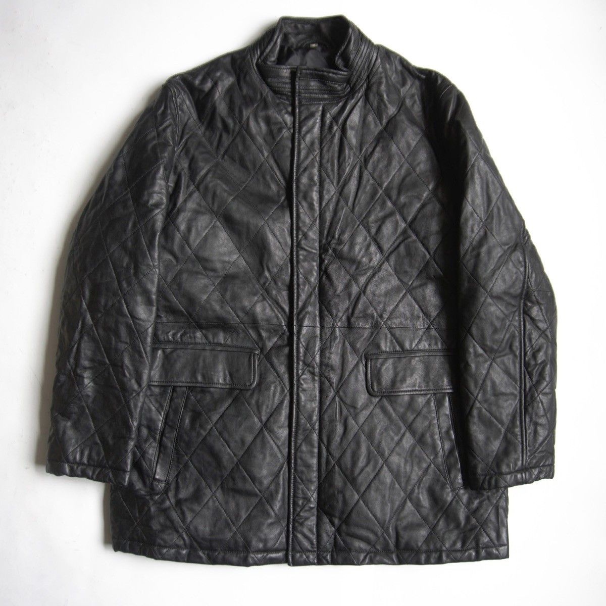 Vintage WIND ARMOR Quilted Leather Coat Black Size 4L Size US XXL / EU 58 / 5 - 1 Thumbnail
