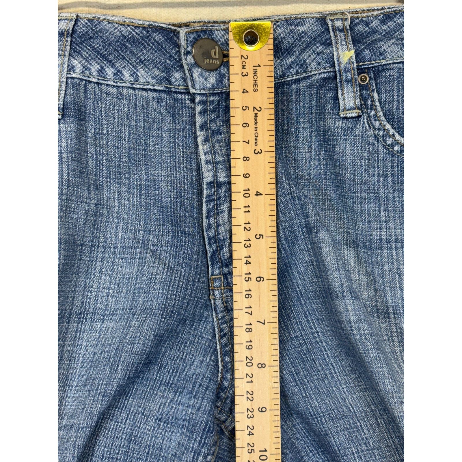 The Unbranded Brand d jeans Bootcut Jeans Blue Denim Floral Embroidered Flare Size 34" / US 12 / IT 48 - 4 Thumbnail