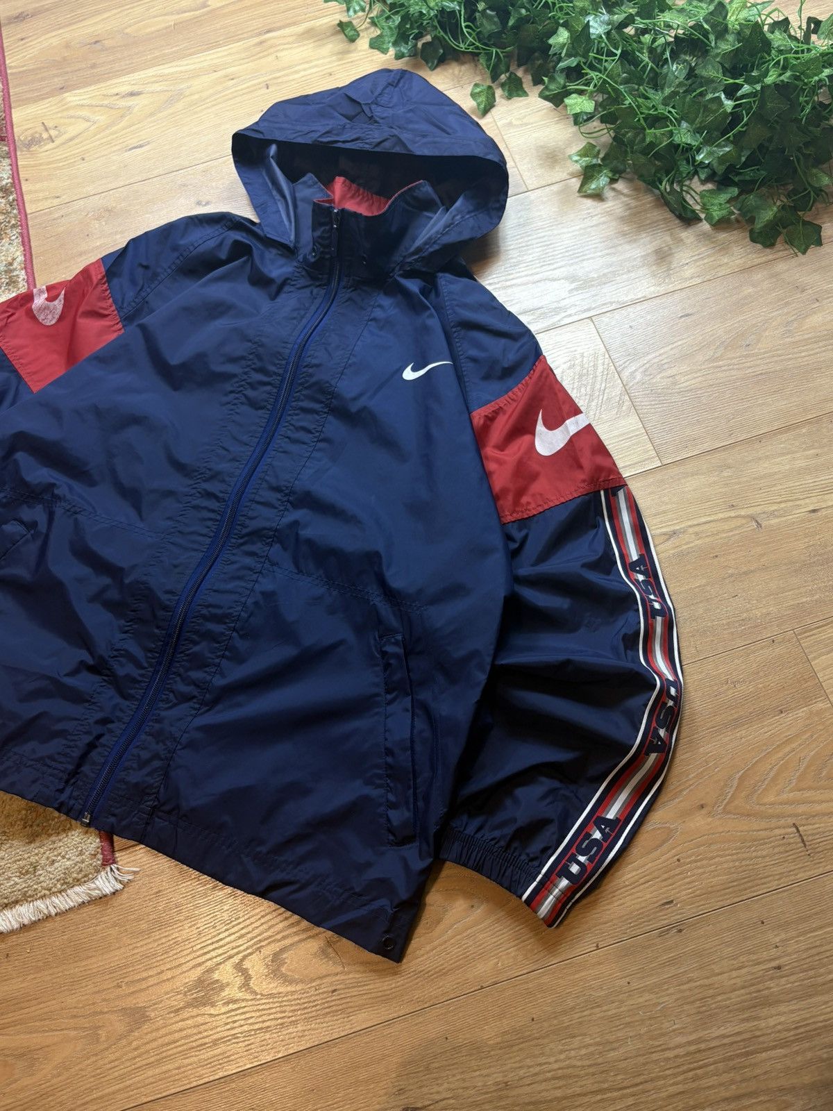 Nike 90s Nike Vintage USA Track Nylon Lampas Jacket Drill Y2K Size US M / EU 48-50 / 2 - 4 Thumbnail