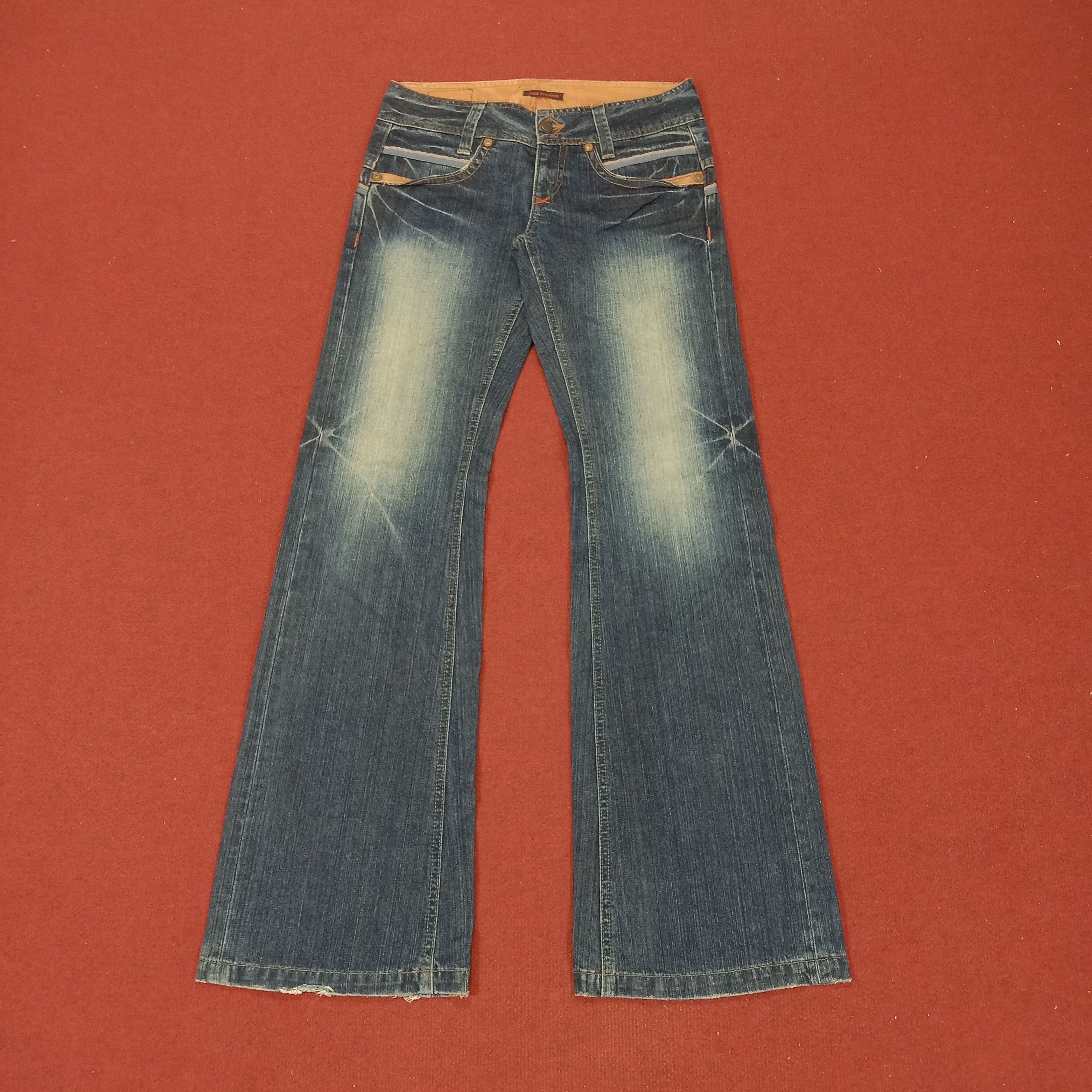 Japanese Brand × Vintage ET Bootcut Fashion Style Streetwear Jeans Size 31" - 1 Thumbnail