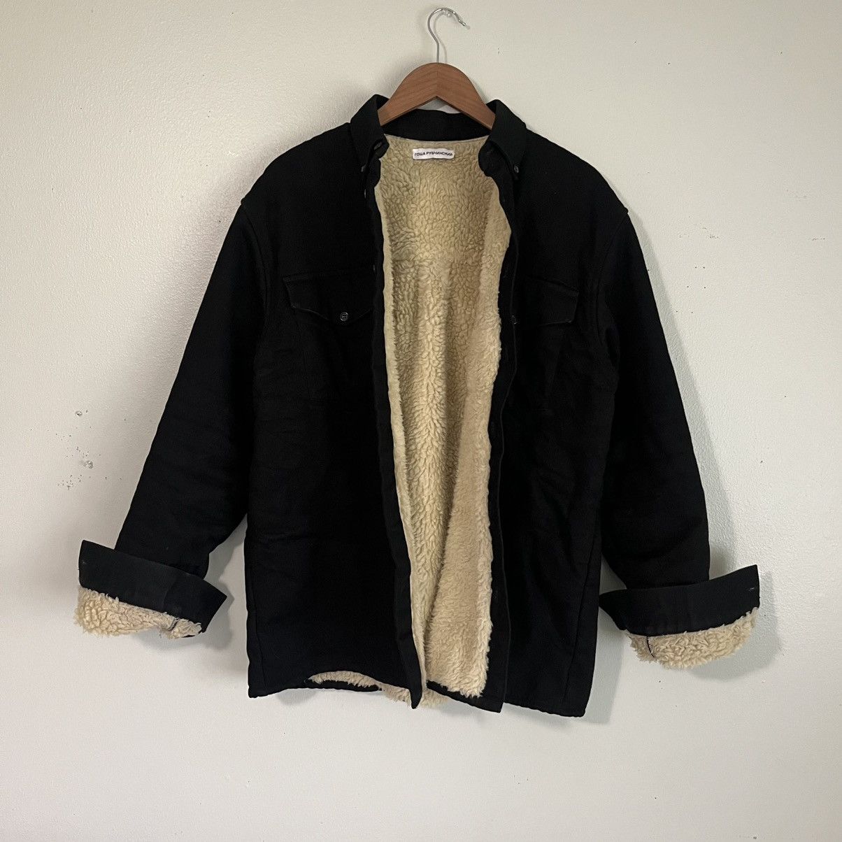 Gosha Rubchinskiy Shearling-Lined Denim Shirt Size US L / EU 52-54 / 3 - 1 Thumbnail