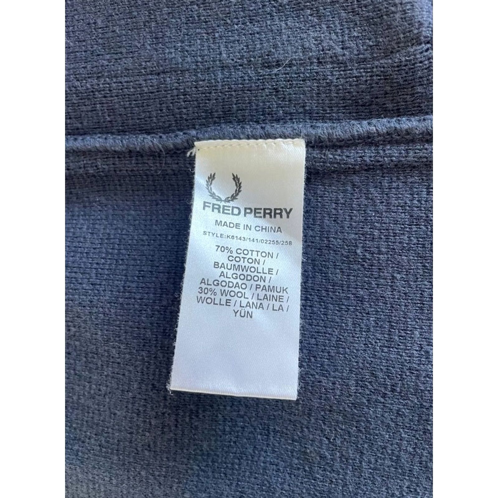 Fred Perry Fred Perry Mens Knit Blazer Coat Size 36 Blue Cotton Long Sleeve Multi-Pockets Size US M / EU 48-50 / 2 - 4 Thumbnail