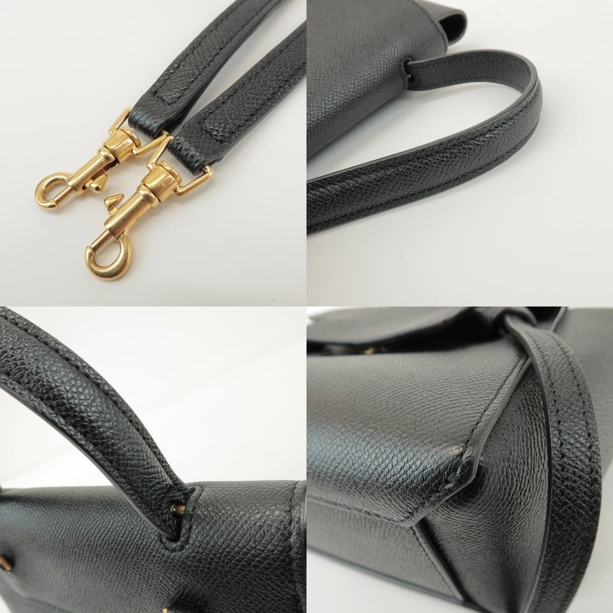 Celine Celine Belt Bag Pico Calfskin Top Handle Black Size ONE SIZE - 4 Thumbnail