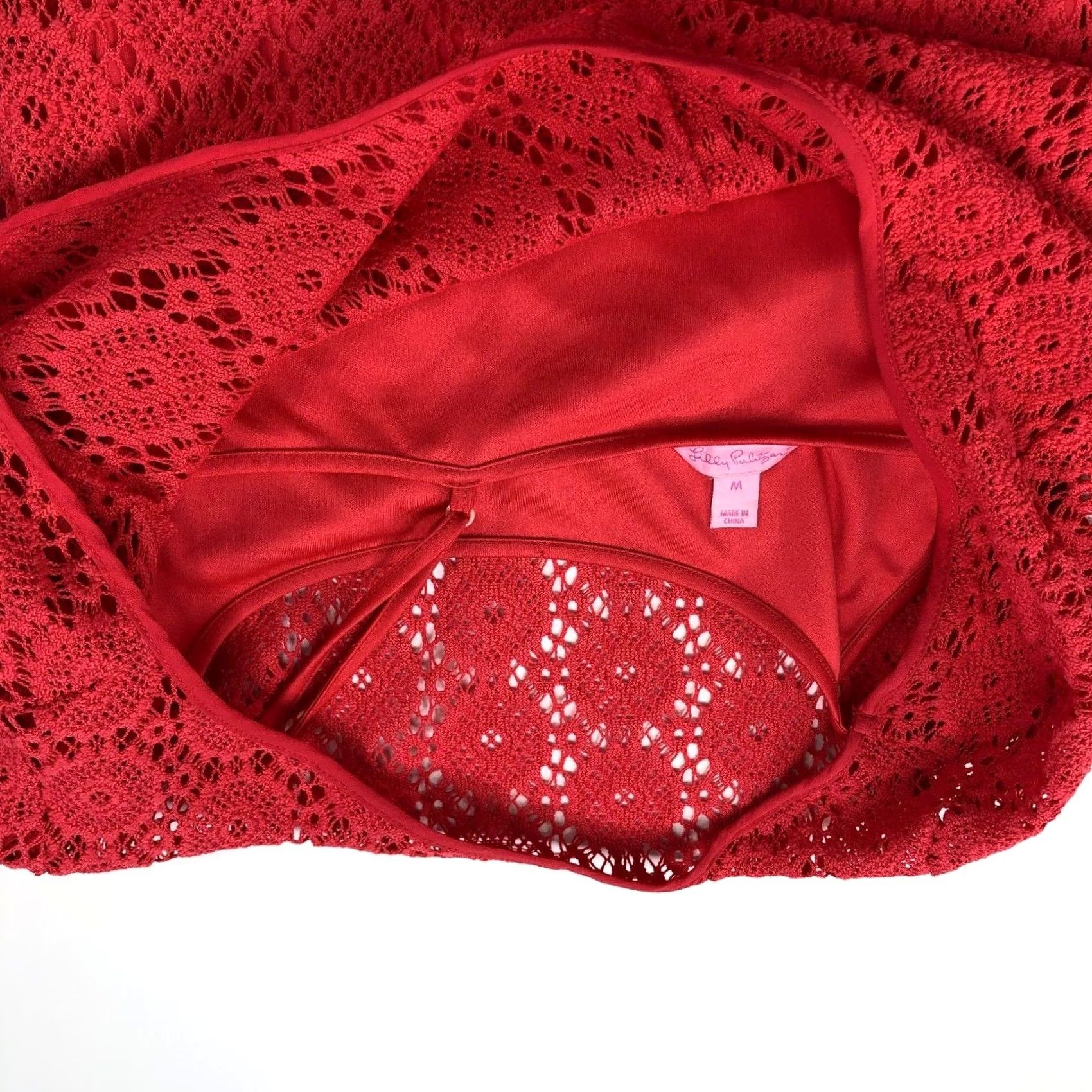 Lilly Pulitzer Lilly Pulitzer Orange Coral Topanga Knit Crochet Slip Dress M Womens Sleeveless Scoop Neck Short Dress 86016 Size M / US 6-8 / IT 42-44 - 3 Thumbnail