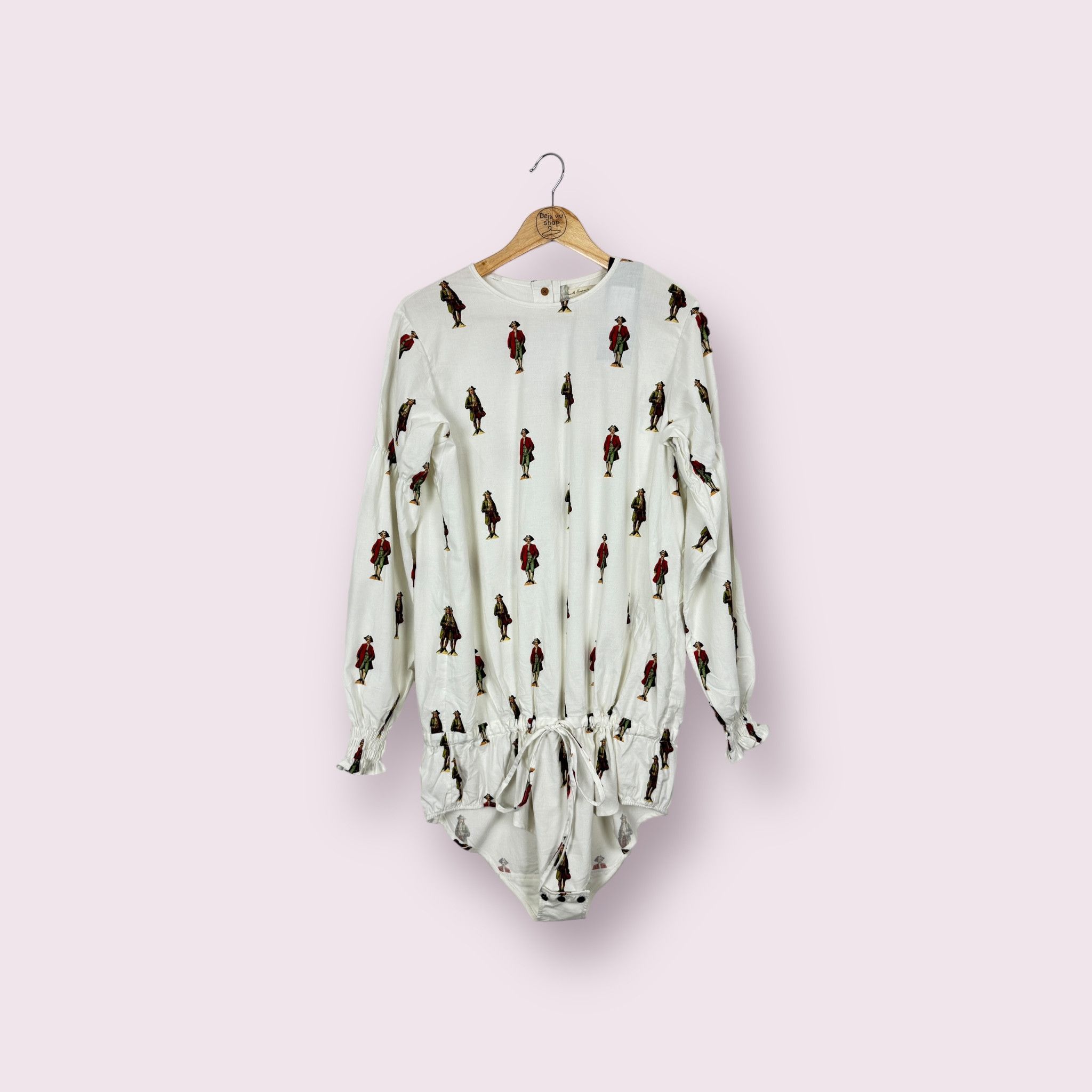 Image of Aleksandr Manamis Cotton Print Bodysuit Size 1 in White, Women's