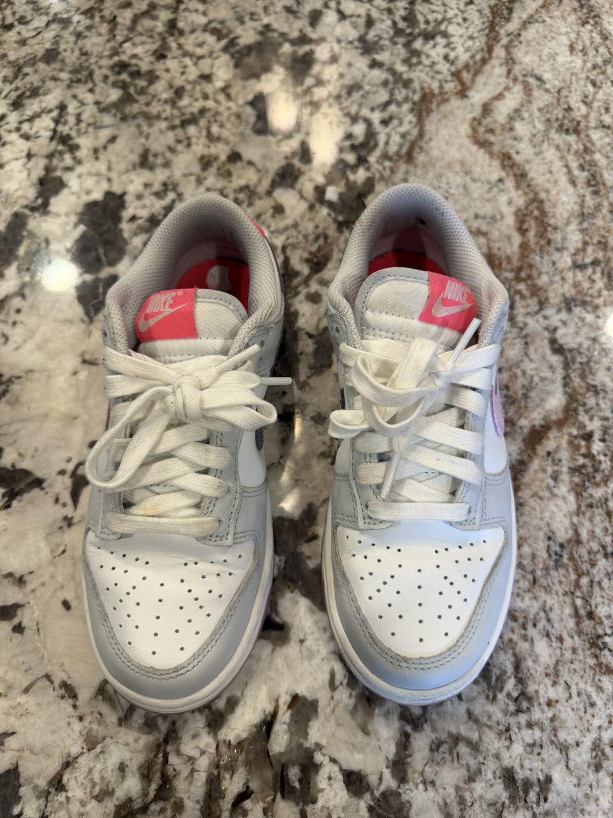 Nike Nike Dunk low Summit White/Pink Foam Size US 5 / IT 35 - 4 Thumbnail