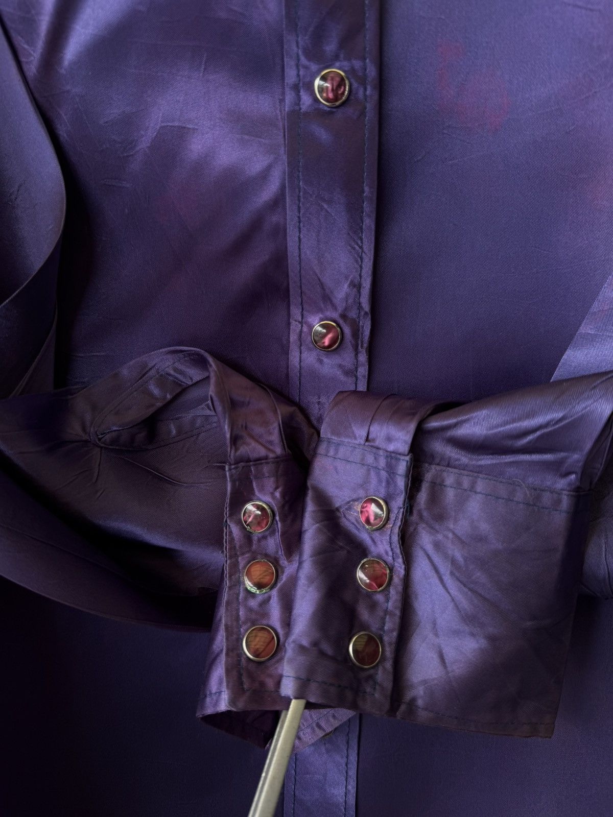 Wrangler Vintage 70s Wrangler Purple 100% Acetate Western Shirt (32) Size S / US 4 / IT 40 - 7 Thumbnail