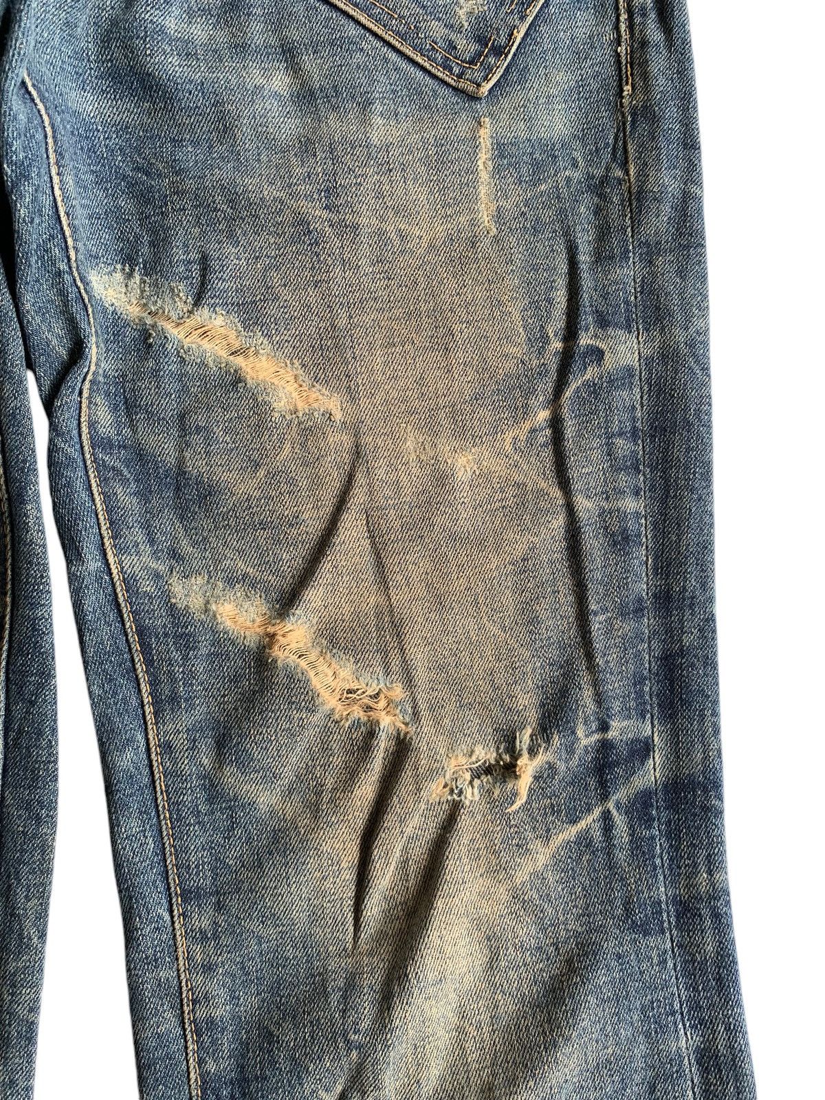 Tornado Mart Army Of No! Skull Punk Style Japanese Distressed Denim🎌☠️ Size US 29 - 18 Thumbnail