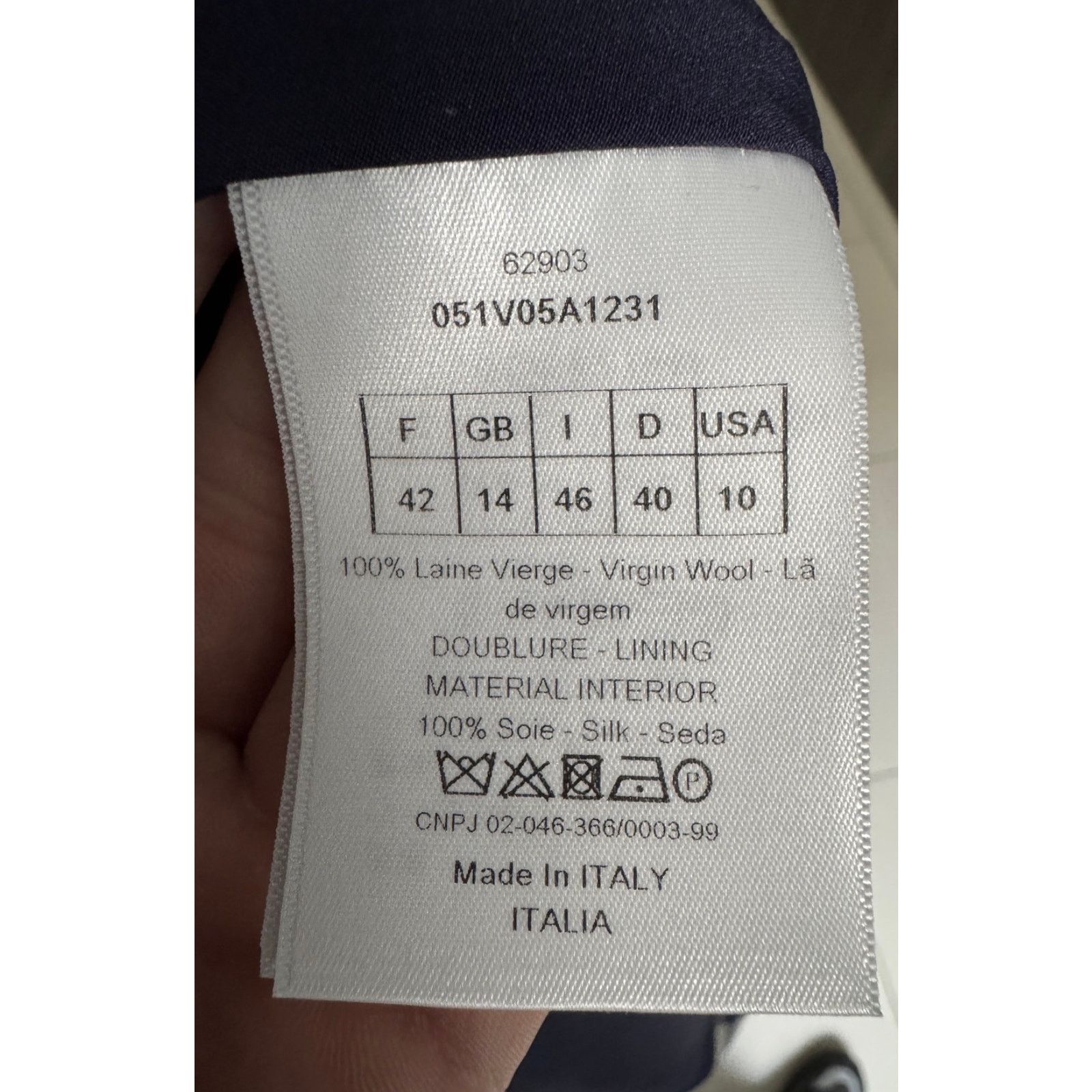 Dior NWOT Christian Dior Blue Wool Double-Breasted Jacket Sz. 42 Size M / US 6-8 / IT 42-44 - 4 Thumbnail