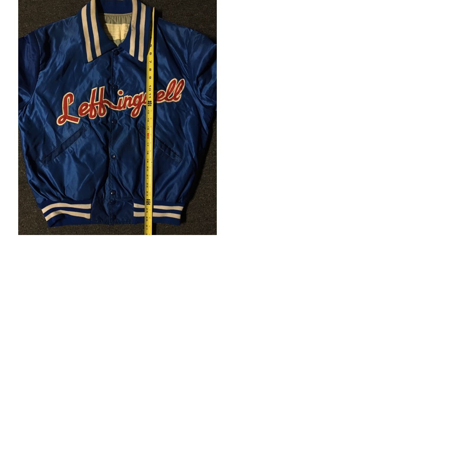Vintage Vtg 80s Leffingwell School Satin Varsity Jacket L USA Track Football Grunge 70s Size US L / EU 52-54 / 3 - 9 Thumbnail