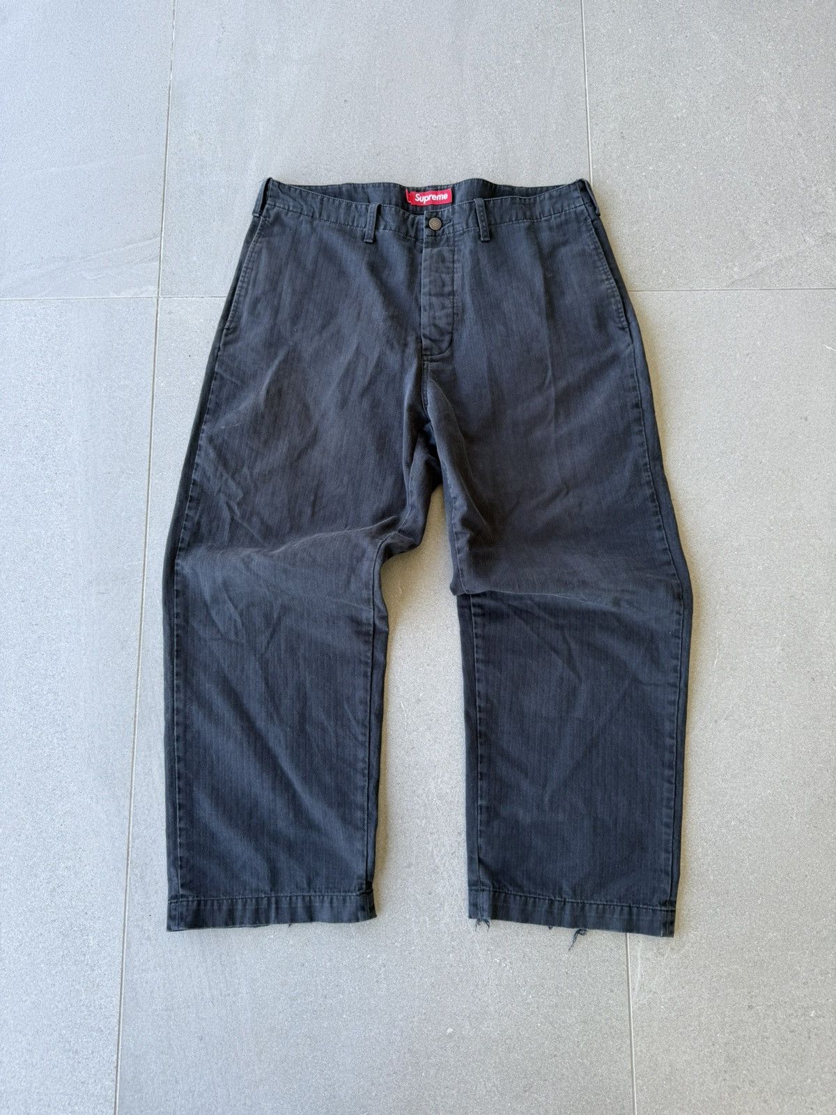 Supreme Supreme washed herringbone chino pants 34 | Grailed