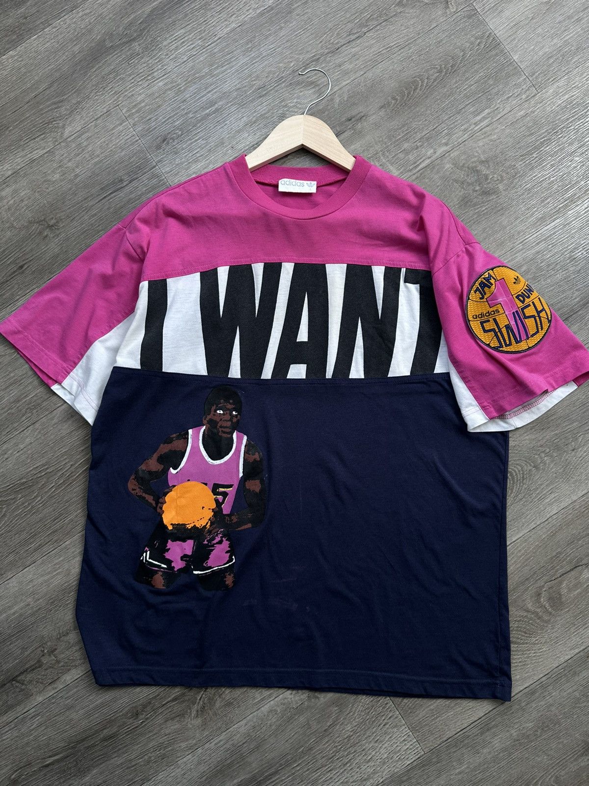 Adidas 🫧 ADIDAS VINTAGE T-SHIRT “I WANT I CAN” BASKETBALL Y2K Size US L / EU 52-54 / 3 - 1 Thumbnail