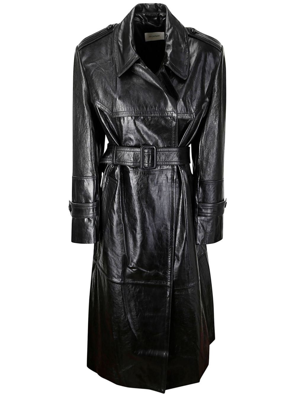 Sportmax LEATHER COAT Size S / US 4 / IT 40 - 1 Thumbnail