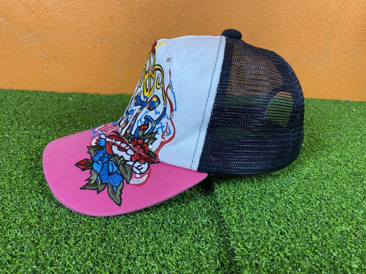 Christian Audigier Vintage Ed Hardy Trucker Cap Rhinestone Christian Audigier Size ONE SIZE - 6 Thumbnail