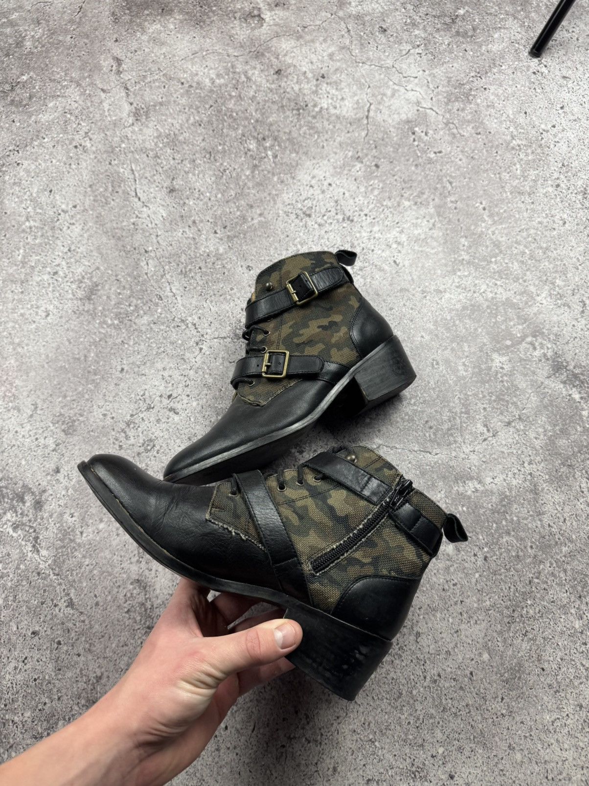 Vintage Vintage Leather Cowboy Japanesse Camo Y2K Boots Heels Rare Size US 9 / IT 39 - 9 Thumbnail