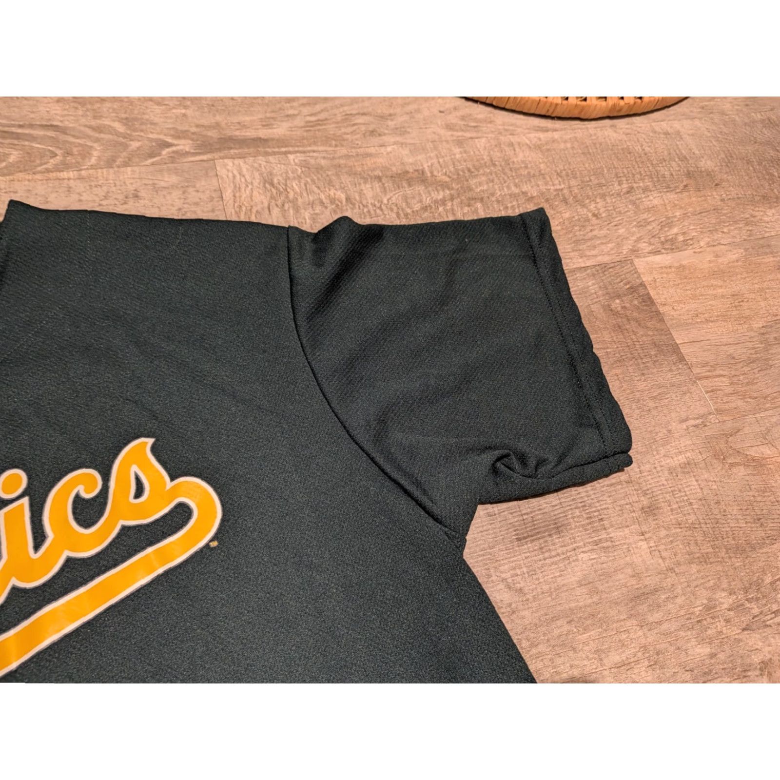 MLB VINTAGE Majestic Coolbase Baseball Jersey Oakland Athletics A's MLB Green L USA Made EUC Mens Shirt Size US L / EU 52-54 / 3 - 6 Thumbnail