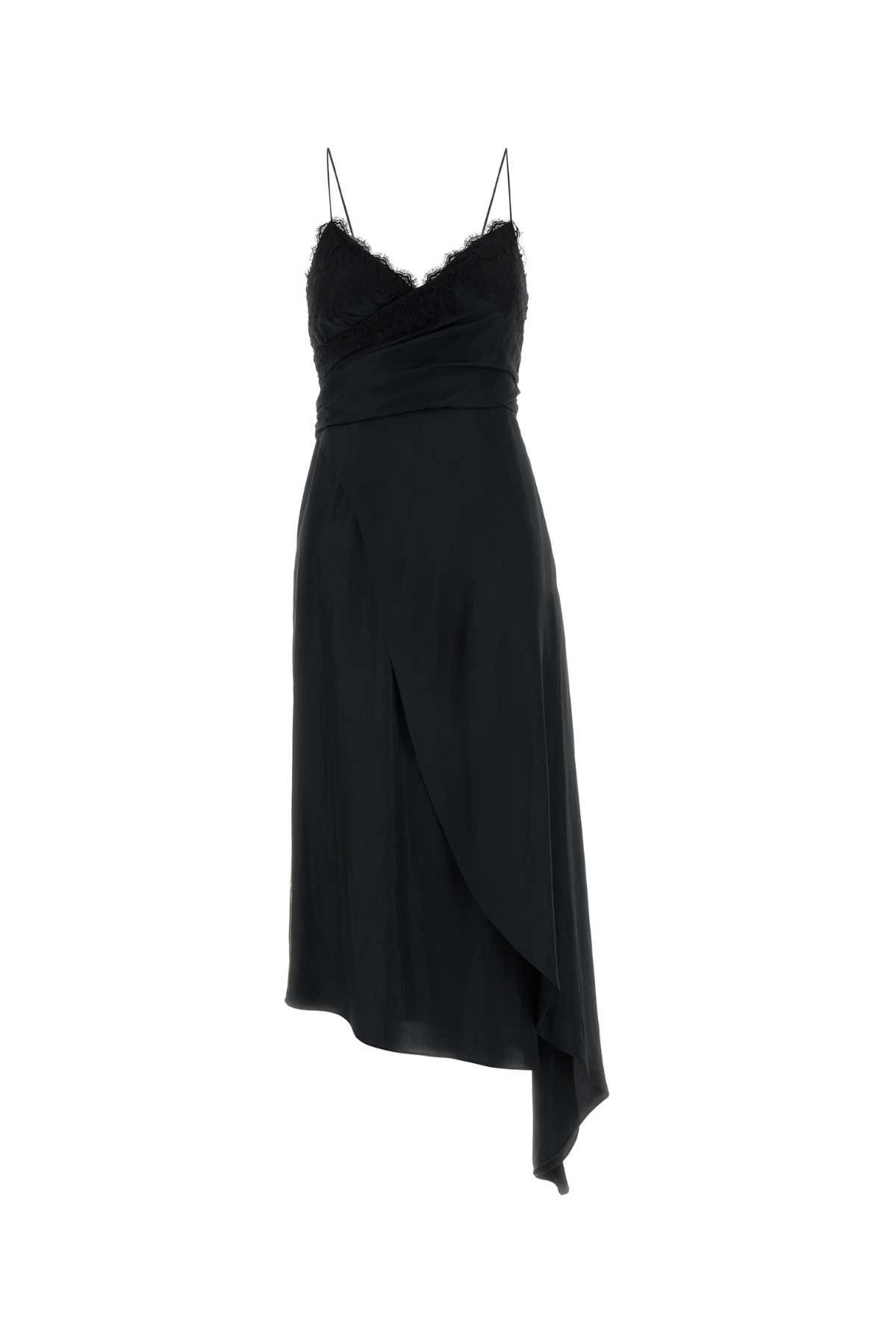 Moschino Black Satin Dress Size S / US 4 / IT 40 - 1 Thumbnail