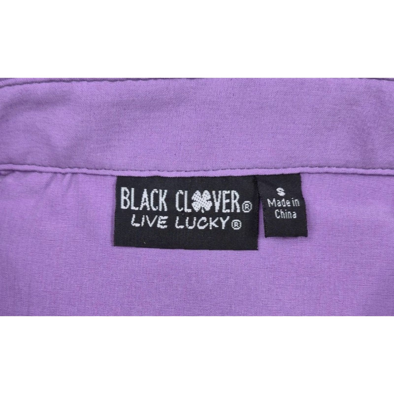 Vintage Black Clover Polo Shirt Mens Small Purple Live Lucky Performance Clover Logo Shirt mens Small Purple Black Clover Polo Shirt Size US S / EU 44-46 / 1 - 6 Thumbnail