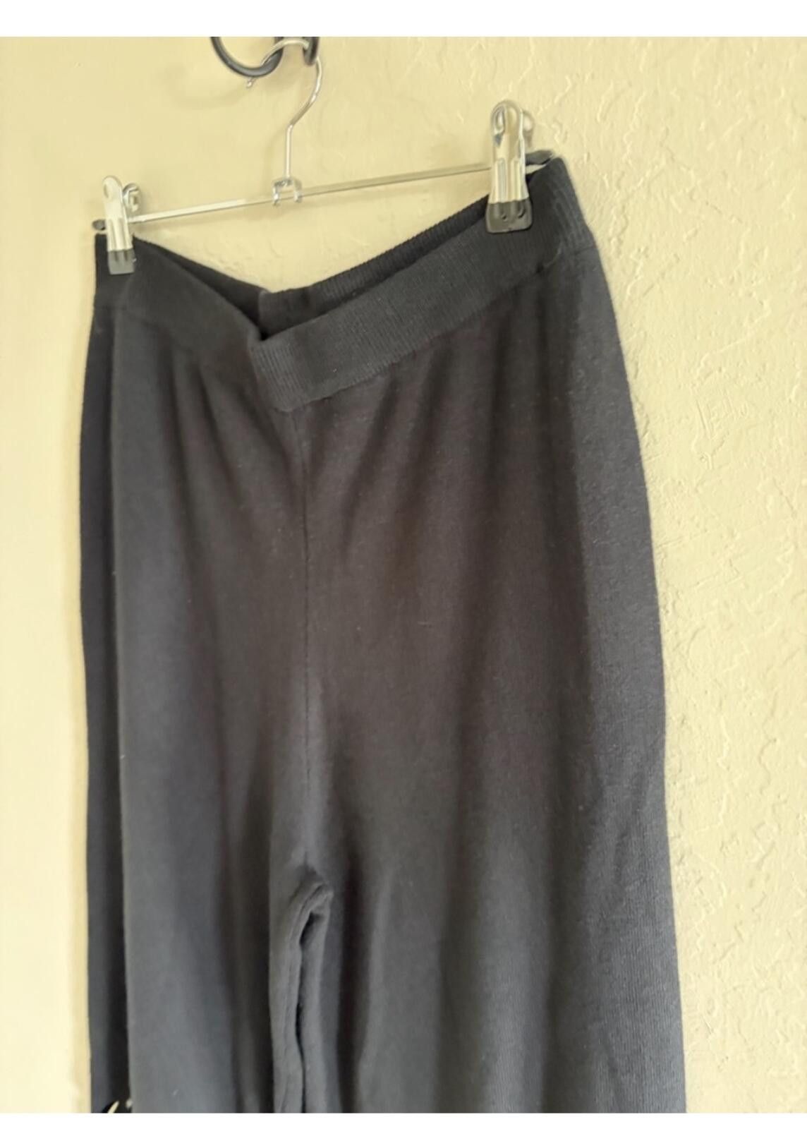 Vivienne Westwood Vici Black Wide-Leg Knit Pants with Lattice Cutouts Size 32" / US 10 / IT 46 - 3 Thumbnail