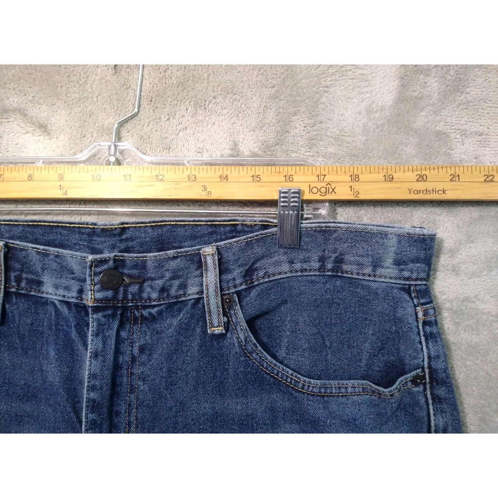 Levi's Levi's 559 Jeans Mens 40x32 Blue Denim Relaxed Straight Mid Wash Size US 40 / EU 56 - 3 Thumbnail