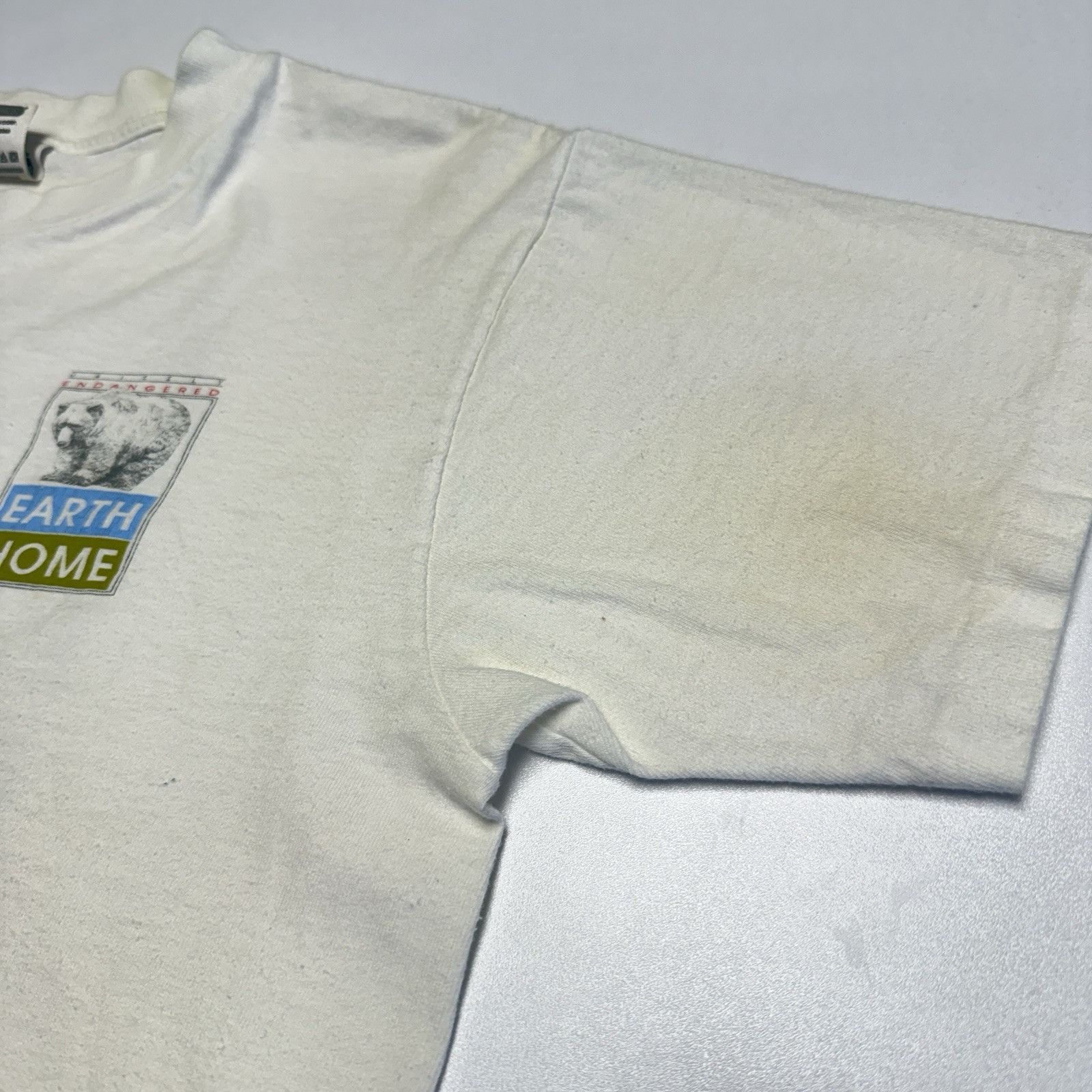 Vintage Vintage Grizzly Bear T Shirt Mens Large White Endangered Wil Size US L / EU 52-54 / 3 - 8 Thumbnail