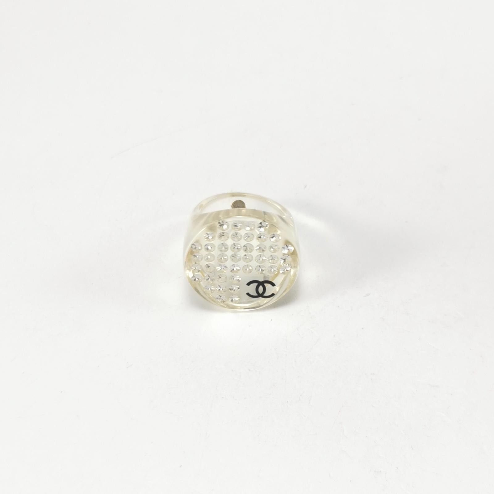 Chanel Chanel Acrylic Crystal Double C Ring Size 14 -z2505 Size ONE SIZE - 2 Thumbnail