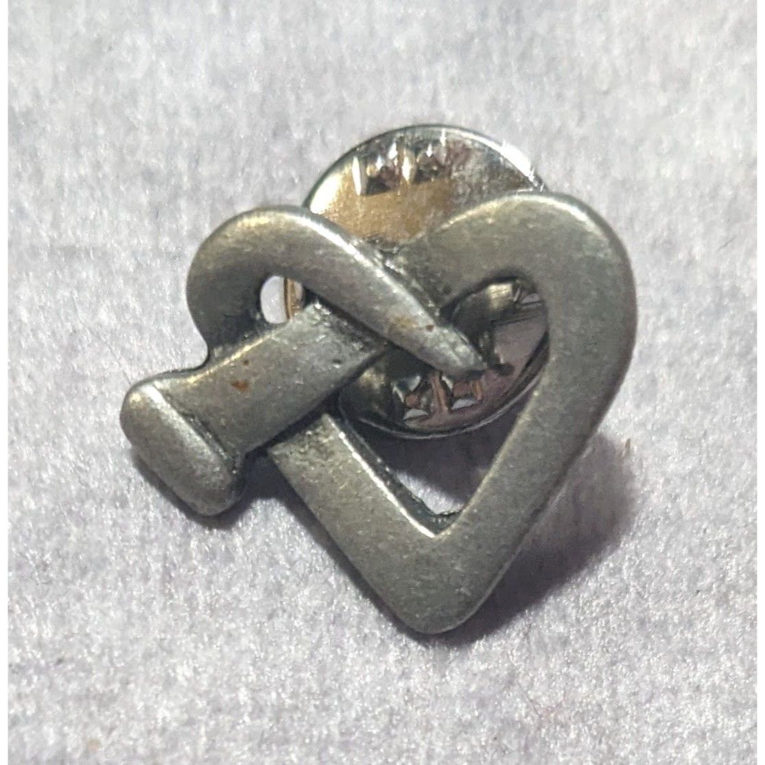 Other CTA Twisted Nail Heart Silver Tone Lapel Pin Size ONE SIZE - 5 Thumbnail