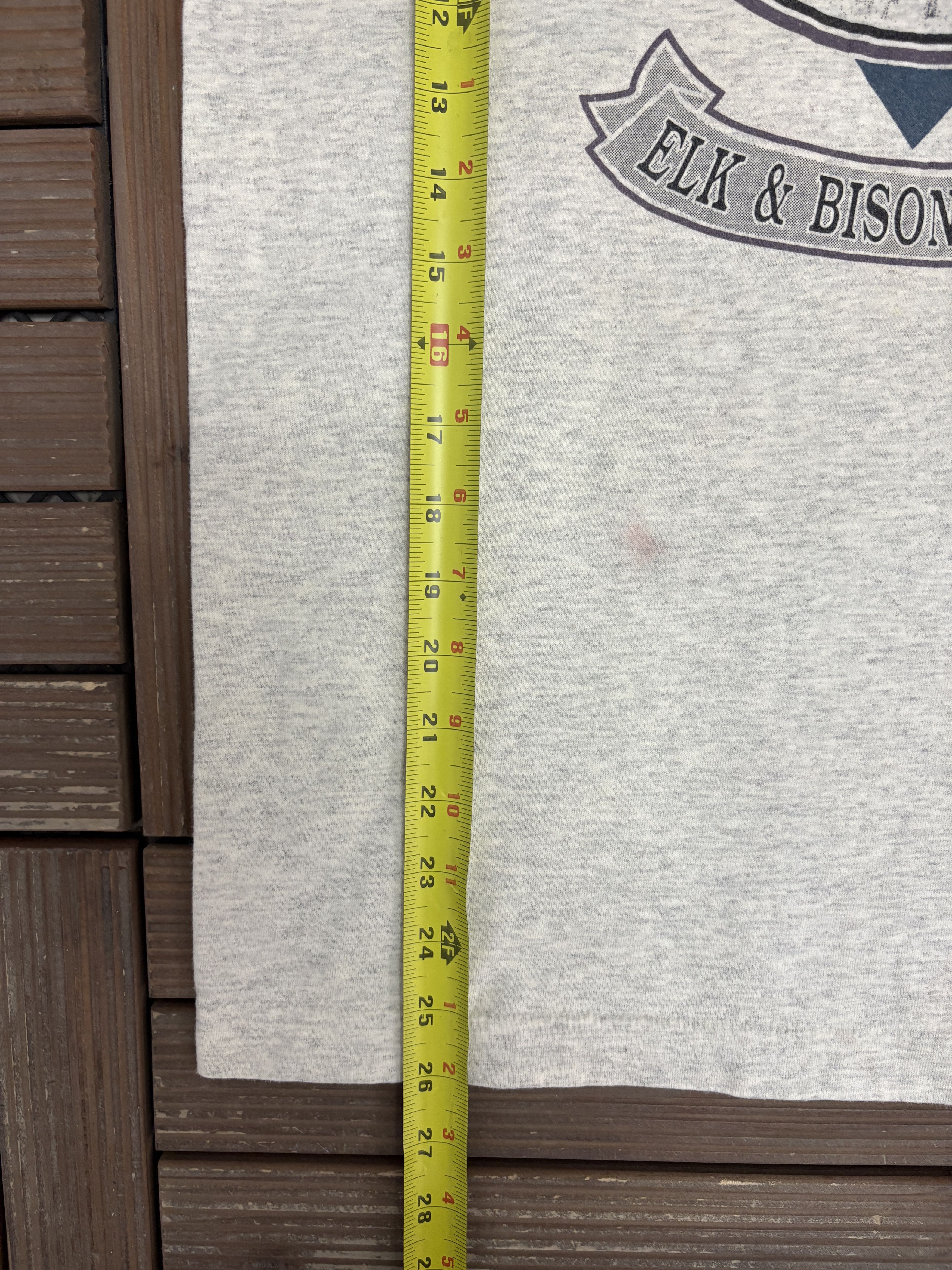 Vintage Elk & Bison Prairie, Kentucky Vintage Grey T-Shirt Tee Size US M / EU 48-50 / 2 - 8 Thumbnail