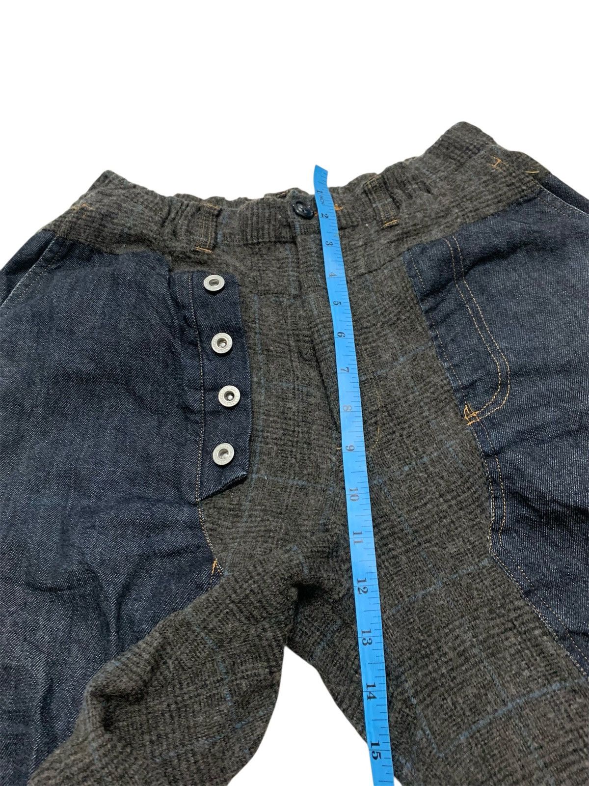 Japanese Brand × Yohji Yamamoto × gomme Gomme wool tartant cropped pants Size US 28 / EU 44 - 14 Thumbnail