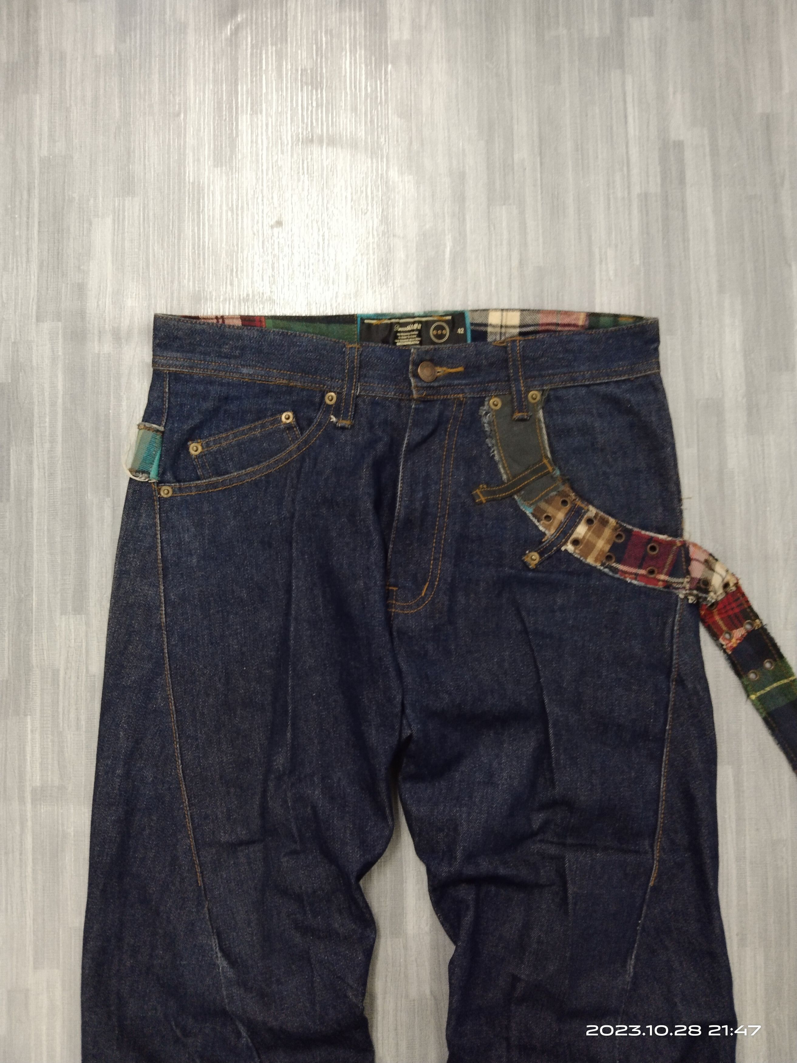 Japanese Brand BREATHMINT TWIST SLASH BELT DENIM PANTS Size US 30 / EU 46 - 4 Thumbnail