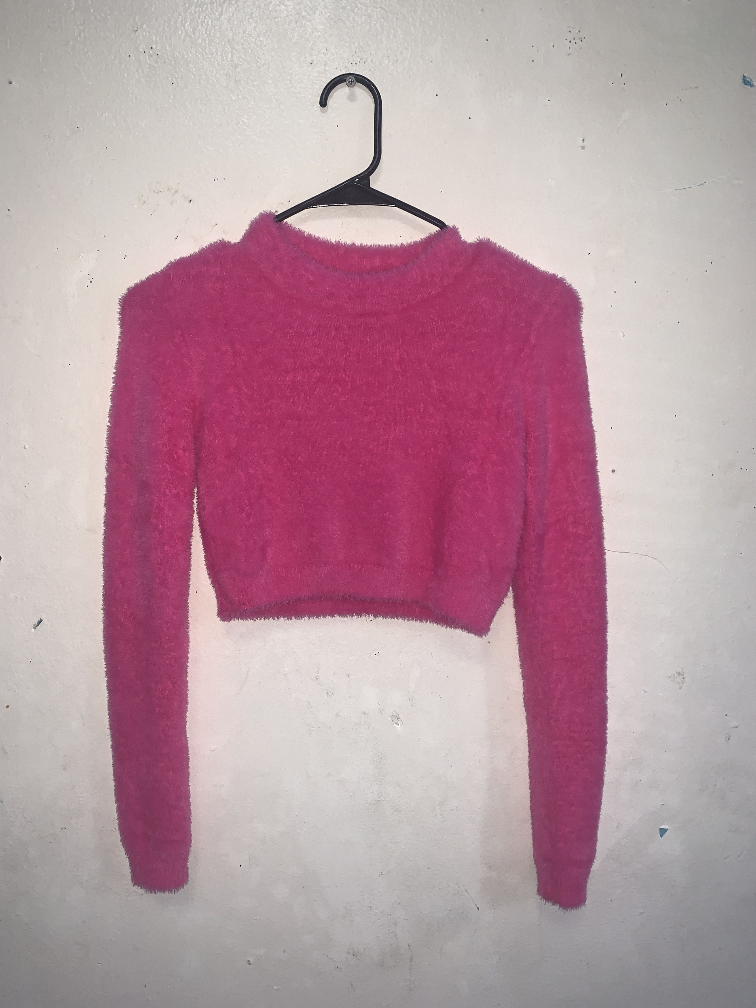 Other KATIEJ Furry Long Sleeve Crop Top ⊛ PINK ⊛ New Size S / US 4 / IT 40 - 2 Thumbnail