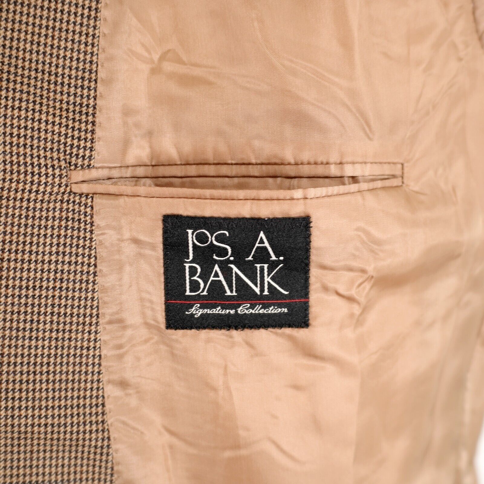 Jos. A. Bank Jos A Bank Signature Thick Wool Black Tan Sport Coat 48L 2 B Size 48L - 8 Thumbnail