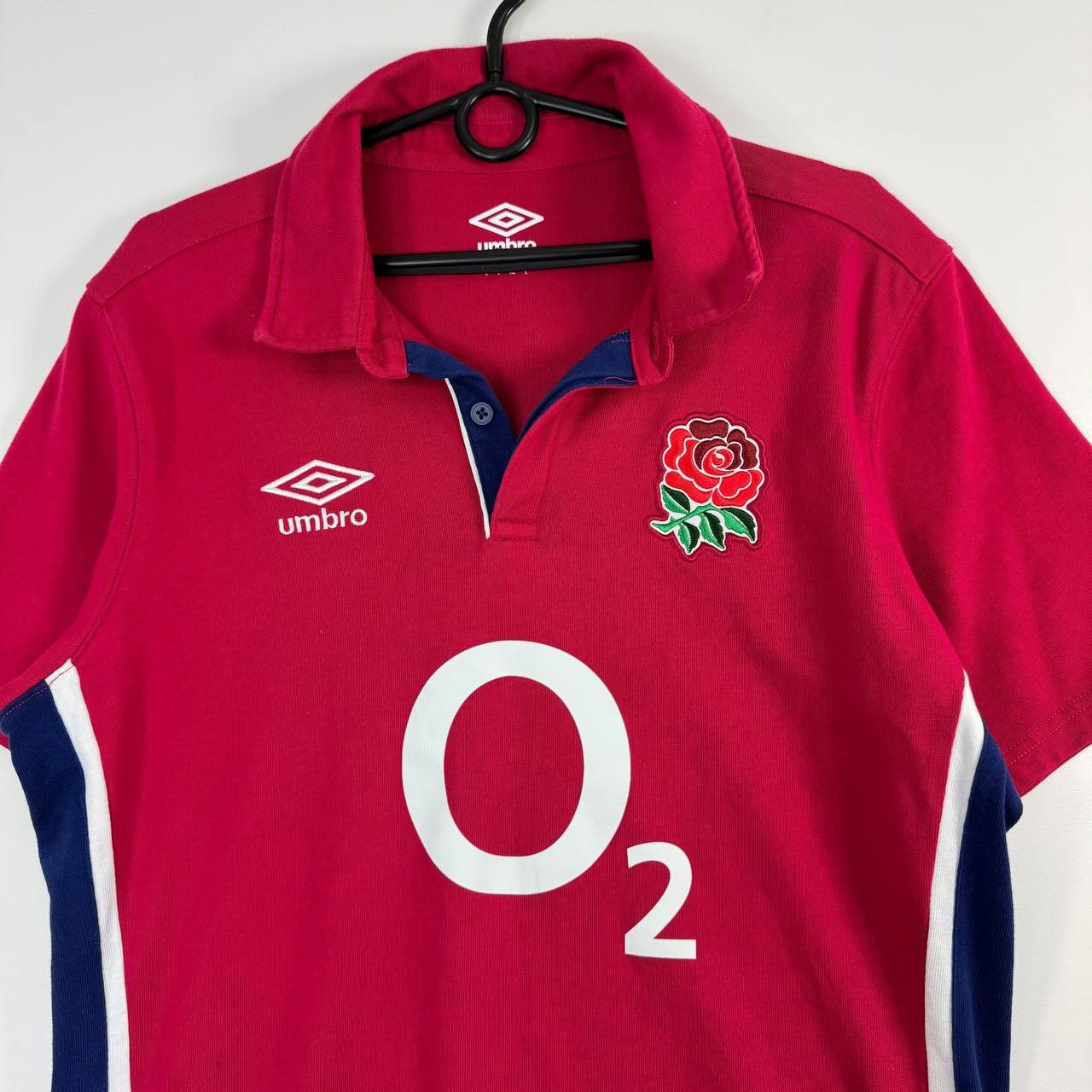 Umbro Umbro England Rugby Shirt Red O2 Polo Jersey Size L Size US L / EU 52-54 / 3 - 2 Thumbnail